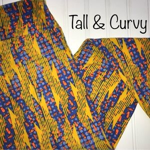 LuLaRoe Tall & Curvy Leggings - Vibrant Pattern women Brand new 12-24 plus